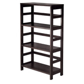Wide 3-Shelf Modern Shelving Unit in Espresso